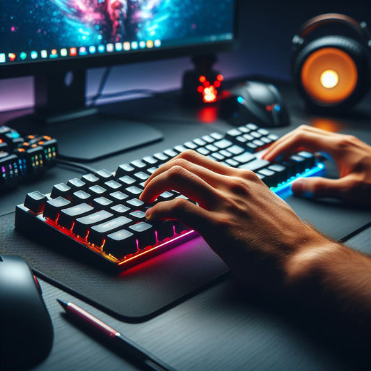 Player intensely focused on a speedrun game on their computer setup